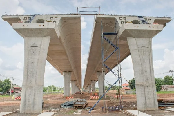 Ouvrage d'art en construction